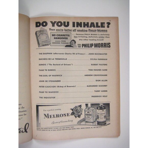 Saint Joan Playbill October 1951 Cort Theatre Uta Hagen Bernard Shaw Webster - Picture 4 of 6